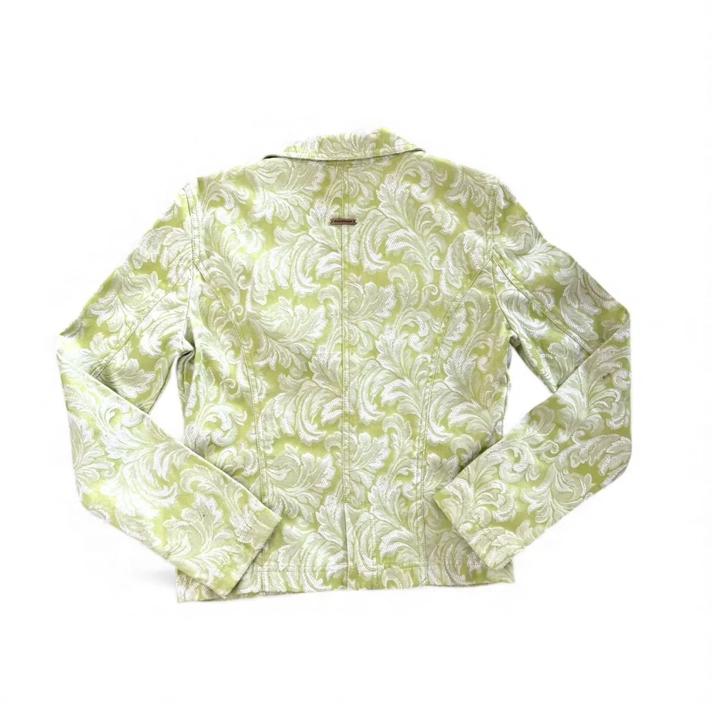 DKNY Light Green Floral Patterned Blazer‎ Y2K - M